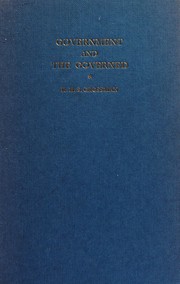 Cover of Government and the governed by R. H. S. Crossman