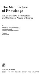 Front cover of The Manufacture of Knowledge by Karin D. Knorr