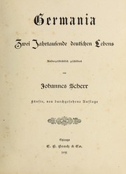 Cover of Germania by Scherr, Johannes
