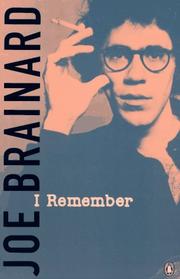Cover of I remember by Joe Brainard