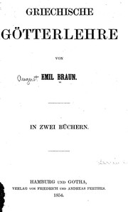 Cover of Griechische Götterlehre by Emil Braun