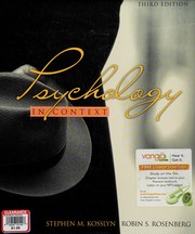 Front cover of Psychology in Context by Stephen xzo Kosslyn