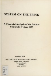 Front cover of System on the Brink by Ontario Council on University Affairs