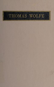 Cover of Thomas Wolfe by Bruce Robert McElderry