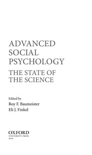 Cover of Advanced social psychology by Roy F. Baumeister