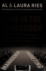 Front cover of War in the boardroom by Al Ries