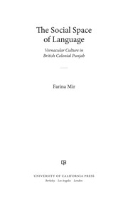 Front cover of The social space of language by Farina Mir