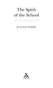 Cover of The spirit of the school by Julian Stern