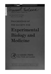 Front cover of Proceedings of the Society for Experimental Biology and Medicine by Society for Experimental Biology and Medicine (New York, N.Y.)