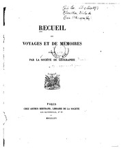 Front cover of Recueil de voyages et de mémoires by Marco Polo