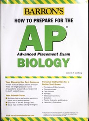 Cover of Barron's how to prepare for the AP biology advanced placement examination by Deborah T. Goldberg