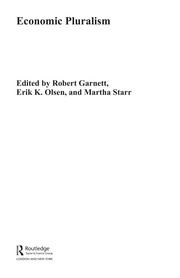 Cover of Economic pluralism by Martha Starr