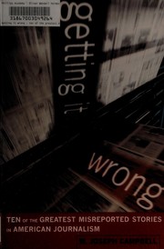 Cover of Getting it wrong by W. Joseph Campbell