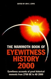 Cover of The mammoth book of eyewitness history 2000 by J. Lewis
