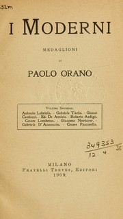 Cover of I moderni, medaglioni by Paolo Orano