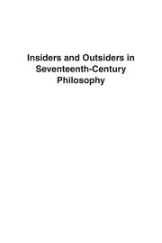 Front cover of Insiders and outsiders in seventeenth-century philosophy by G. A. John Rogers