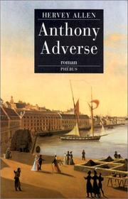 Cover of Anthony Adverse by Hervey Allen