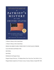 Front cover of A patriot's history of the United States by Unknown