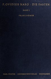 Cover of Die Fasten by Ovid