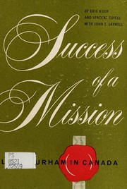 Front cover of Success of a mission by Eric Koch