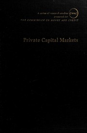 Cover of Private capital markets by Irwin Friend