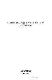 Cover of Sacred bundles of the Sac and Fox Indians by Harrington, M. R.