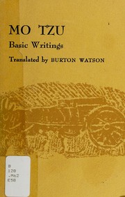 Cover of Mo Tzu by Mozi