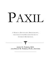 Cover of Paxil by Philip M. Parker