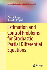 Cover of Estimation and Control Problems for Stochastic Partial Differential Equations by Pavel S. S. Knopov
