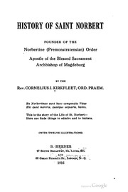 Front cover of History of Saint Norbert by Cornelius J. Kirkfleet