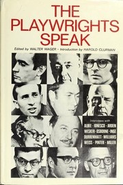 Cover of The playwrights speak by Walter H. Wager