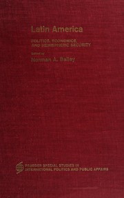 Cover of Latin America by Norman A. Bailey