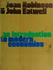 Front cover of An introduction to modern economics by Robinson, Joan