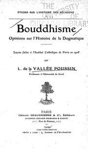 Cover of Bouddhisme by La Vallée Poussin, Louis de