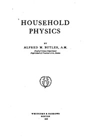 Cover of Household Physics by Alfred Menson Butler