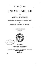 Cover of Histoire universelle by Agrippa d' Aubigné