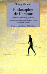Cover of Philosophie de l'amour by Georg Simmel
