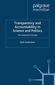 Front cover of Transparency and accountability in science and politics by Kjell Andersson