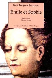 Front cover of Emile et Sophie ou Les solitaires by Jean-Jacques Rousseau