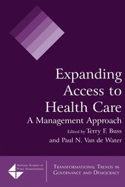 Cover of Expanding access to health care by Terry F. Buss