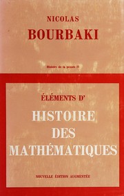 Front cover of Éléments d'histoire des mathématiques by Nicolas Bourbaki