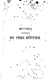 Cover of Œuvres philosophiques du père Buffier de la Compagnie de Jésus by Claude Buffier