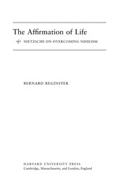 Cover of The affirmation of life by Bernard Reginster