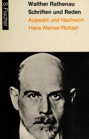 Front cover of Schriften und Reden by Walther Rathenau