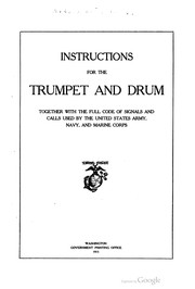 Cover of Instructions for the trumpet and drum by United States Marine Corps