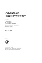 Cover of Advances in insect physiology by James Beament