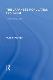 Front cover of The Japanese population problem by W. R. Crocker