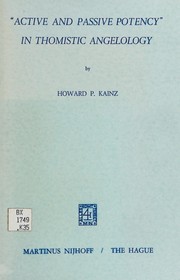 Front cover of Active and passive potency in Thomistic angelology by Howard P. Kainz