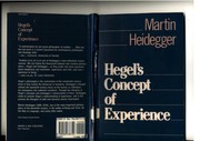 Front cover of Hegels Begriff der Erfahrung by Martin Heidegger