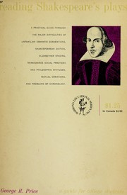 Front cover of Reading Shakespeare's plays by George R. Price